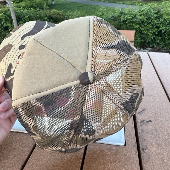 Vintage Ducks Unlimited Camo Cap Hat Snapback Hunting Trucker Camouflage Youngan - Picture 3 of 8